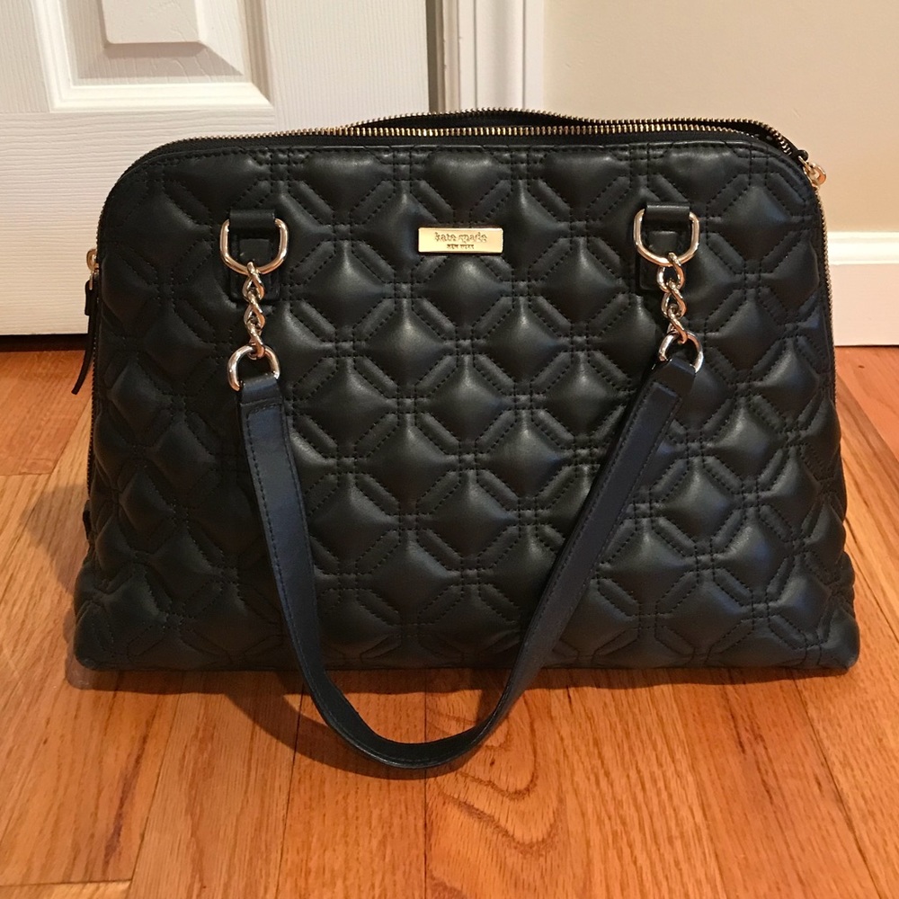 Kate Spade Black quilted leather shoulder bag